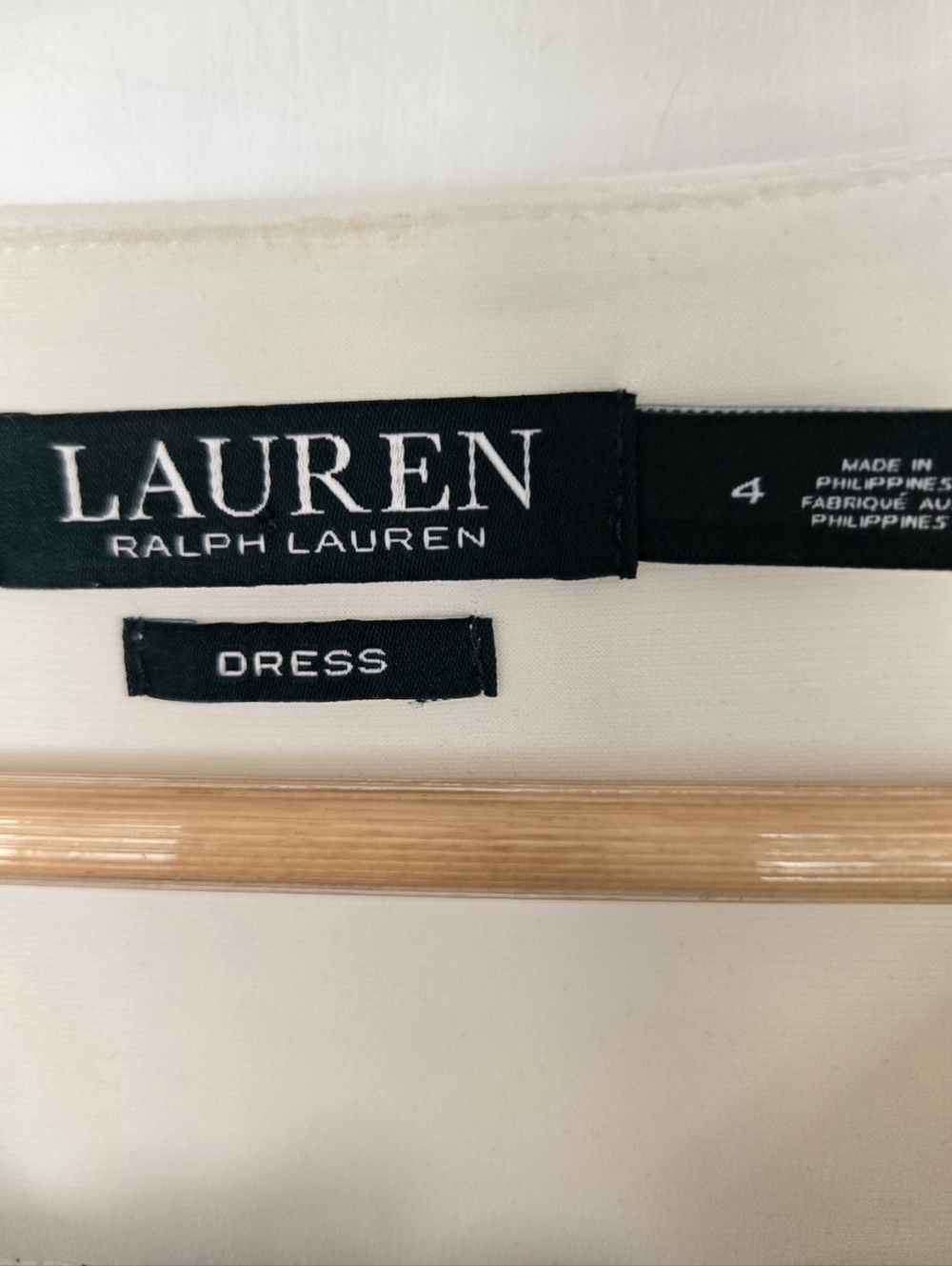 Lauren Ralph Lauren Colorblock Dress Black Cream Size 4 Sheath - Picture 4 of 4